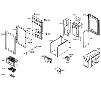 Dispenser Diagram and Parts List for T18ID80NLP 20 Thermador Freezer