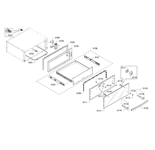 Drawer Assy Diagram and Parts List for HWD3060UC 02 Bosch Warming Drawer