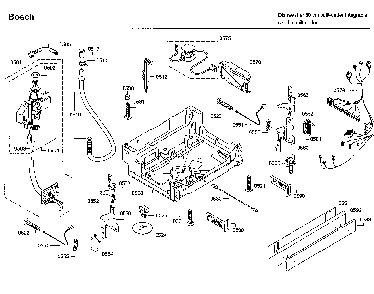 Base Diagram and Parts List for SHX9PT55UC B4 Bosch Dishwasher