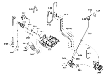 Dispenser Assy/pump Assy Diagram and Parts List for WFMC220RUC 13 Bosch Washer