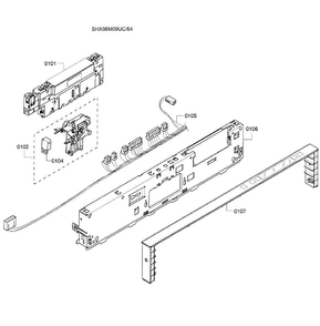 Control Panel Diagram and Parts List for SHX98M09UC 64 Bosch Dishwasher