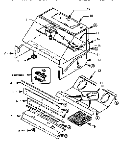 Model Ph42hqs Diagram and Parts List for PH42HQS  Thermador Range Hood