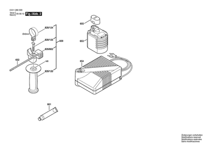 Section 2 Diagram and Parts List for GBH24VRE 0611260503 Bosch Hammer Drill