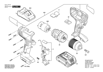 Part Location Diagram of 2607226295 Bosch Fast Charger