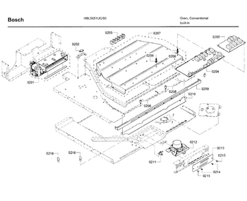 Pcb Asy Diagram and Parts List for HBL5651UC 03 Bosch Wall Oven