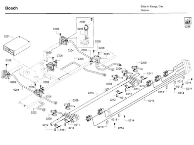 Tube Asy Diagram and Parts List for HGI8054UC 06 Bosch Range