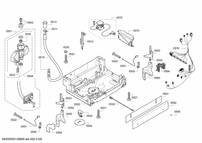 Diagram 5 Diagram and Parts List for SHE68E05UC-25  Bosch Dishwasher