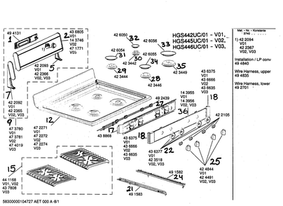 Part Location Diagram of 00494835 Bosch CABLE HARNESS