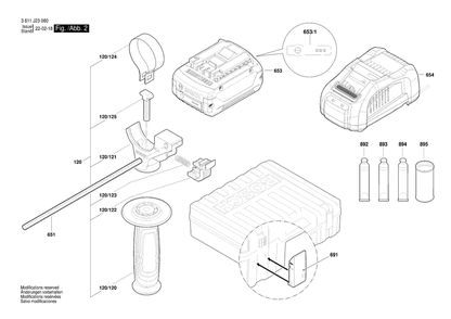 Part Location Diagram of 1619P17425 Bosch Latch