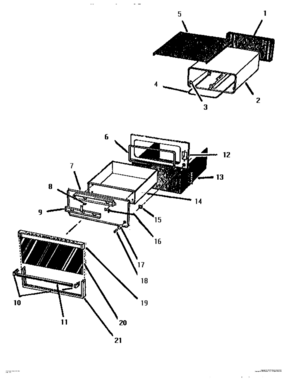 01 - DOOR & DRAWER Diagram and Parts List for SH01BG  Bosch Range