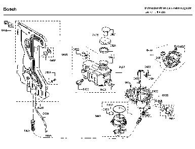 Pump Diagram and Parts List for SHX89PW55N 01 Bosch Dishwasher