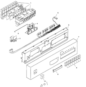 Fascia Panel Diagram and Parts List for SHU6806UC 06 Bosch Dishwasher