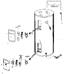 Replacement Parts Diagram and Parts List for 153325450  Kenmore Water Heater