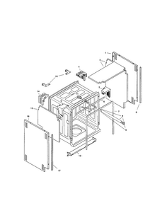 Tank Assembly Diagram and Parts List for SHU5316UC 11 Bosch Dishwasher
