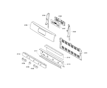 Control Panel Diagram and Parts List for HGS3063UC 04 Bosch Range