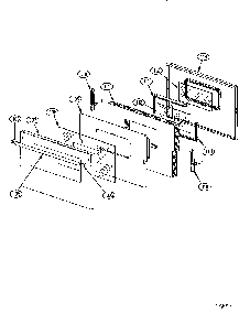 Door Diagram and Parts List for GCRG304  Thermador Range