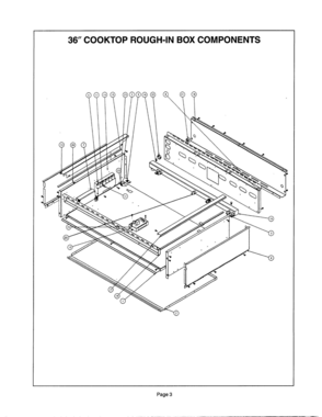 02 - 36`` COOKTOP ROUGH-IN BOX Diagram and Parts List for PSC366ZS  Bosch Cooktop