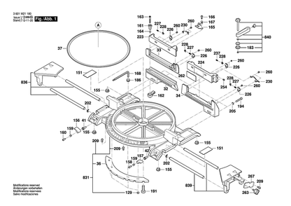 Part Location Diagram of 1609B01715 Bosch Base