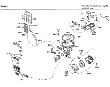 Pump Diagram and Parts List for SHX46L15UC 38 Bosch Dishwasher