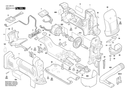 Part Location Diagram of 1600A020WA Bosch Switch Slide