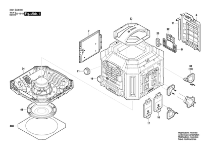 Part Location Diagram of 1619PB5212 Bosch Tool RADIO ANTENNA