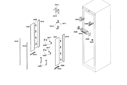Lighting Diagram and Parts List for T24IR70NSP 21 Thermador Refrigerator