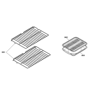 Shelfs Diagram and Parts List for HBL3360UC 03 Bosch Wall Oven