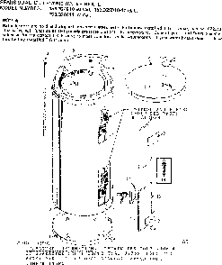 Non-functional Replacement Parts Diagram and Parts List for 153325910  Kenmore Water Heater