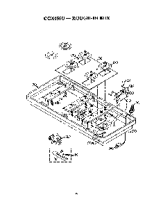 Rough-in Box Diagram and Parts List for CGX456U  Thermador Cooktop