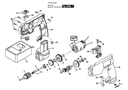Bosch Hd2735type4 (F012273599) Diagram and Parts List for HD2735 (TYPE 4)(F012273599) Bosch Hammer Drill