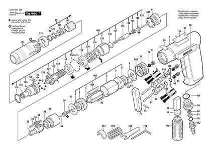 Section 1 Diagram and Parts List for 0607453428  Bosch Screwdriver