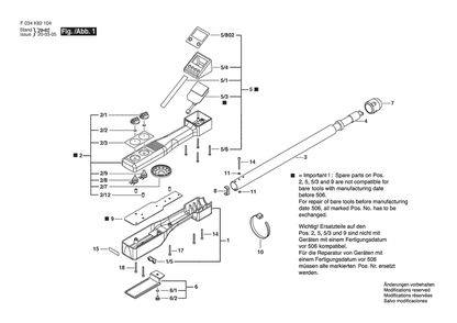Section 1 Diagram and Parts List for 19-550 F034K82104 Bosch Miscellaneous