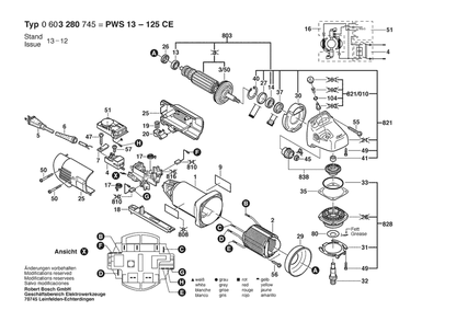 Part Location Diagram of 1604010606 Bosch Armature 100-120v