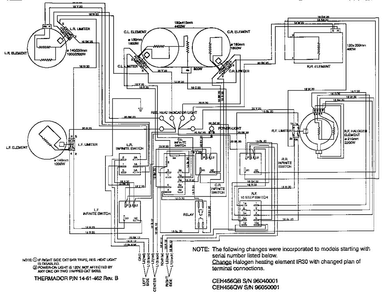 Section 5 Diagram and Parts List for CEH456QB  Thermador Cooktop