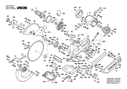 Page C Diagram and Parts List for GCM12SD 0601B23537 Bosch Miter Saw