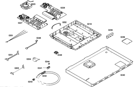 Cabinet Assy Diagram and Parts List for NIT5065UC 01 Bosch Cooktop