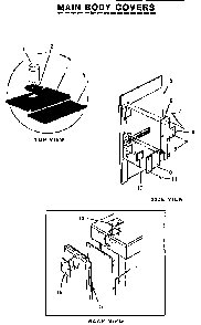 Main Body Covers Diagram and Parts List for MSC224S  Thermador Range