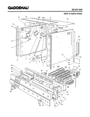 02 - BODY & FASCIA PANEL Diagram and Parts List for EB877-620  Bosch Range