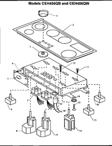 Models Ceh456qb And Ceh456qw Diagram and Parts List for CEH365Q  Thermador Cooktop