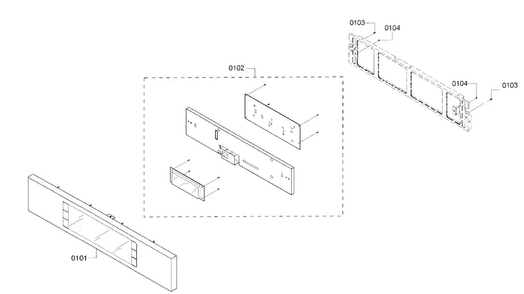 Control Panel Diagram and Parts List for HMC87151UC 01 Bosch Microwave