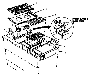 Body Diagram and Parts List for GCR486GD  Thermador Range