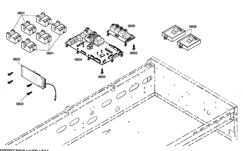 Control Assy Diagram and Parts List for PRG486EDG03  Thermador Range