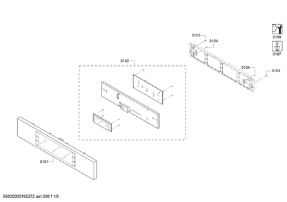 Diagram 1 Diagram and Parts List for HMB50152UC-05  Bosch Microwave