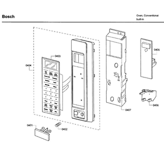Control Panel Diagram and Parts List for HBL5760UC 09 Bosch Microwave
