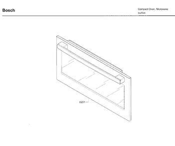 Door Diagram and Parts List for HMB50152UC 01 Bosch Microwave