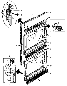 Front Frame & Trim Diagram and Parts List for CT130  Thermador Wall Oven