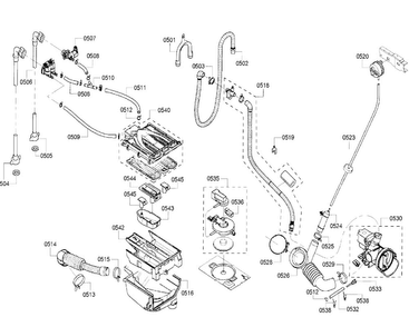 Pump Diagram and Parts List for WFVC6450UC 29 Bosch Washer
