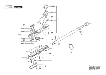 Section 1 Diagram and Parts List for 19-557 F034K82303 Bosch Miscellaneous