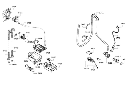 Dispenser Assy Diagram and Parts List for WAP24200UC 11 Bosch Washer