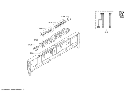 Diagram 1 Diagram and Parts List for SGX68U55UC-D5  Bosch Dishwasher